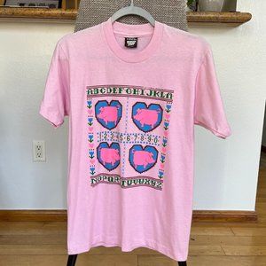 Vintage Screen Stars Best Pink retro pig heart design